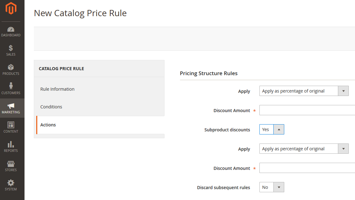 OLD - Adding a new catalog price rule