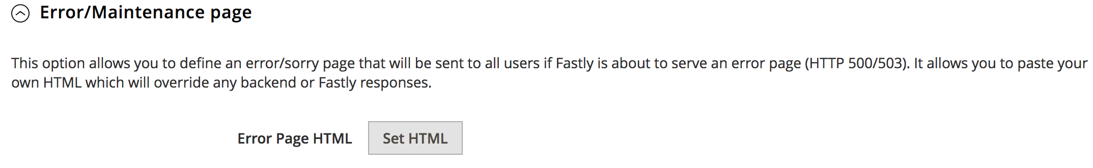 Custom Fastly error page