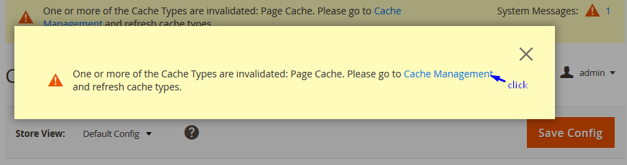 Cache Management message