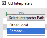 Add a remote PHP interpreter